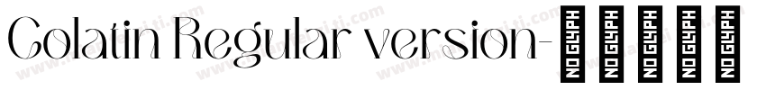 Colatin Regular version字体转换